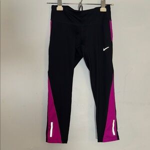 Nike Black and Pink Athletic Leggings